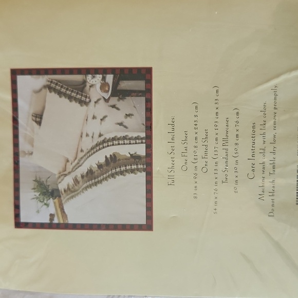 Woolrich Cotton Flannel Sheet Set FULL - Picture 2 of 5